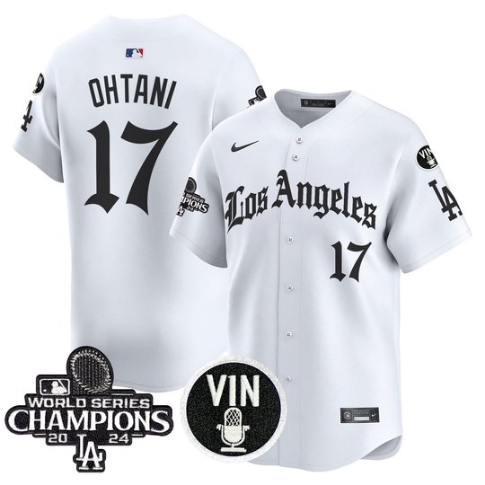 Men's Dodgers 2025 LA Gothic Style Patch Vapor Premier Limited Jersey - All Stitched