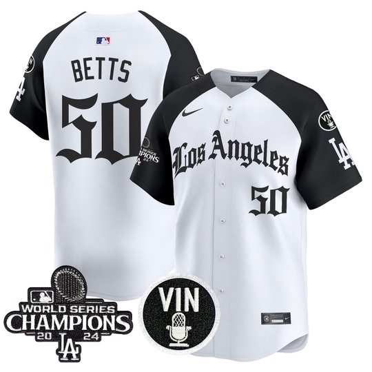 Men's Dodgers 2025 LA Gothic Style Patch Vapor Premier Limited Jersey - All Stitched