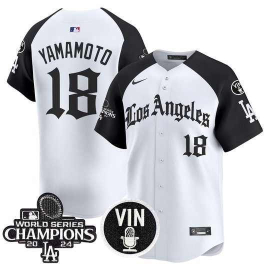 Men's Dodgers 2025 LA Gothic Style Patch Vapor Premier Limited Jersey - All Stitched