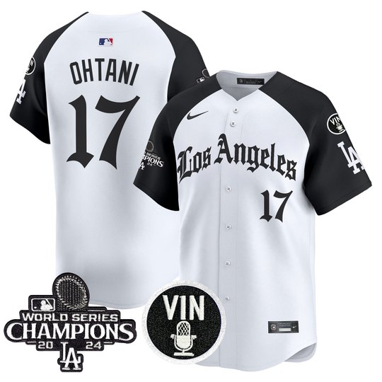 Men's Dodgers 2025 LA Gothic Style Patch Vapor Premier Limited Jersey - All Stitched
