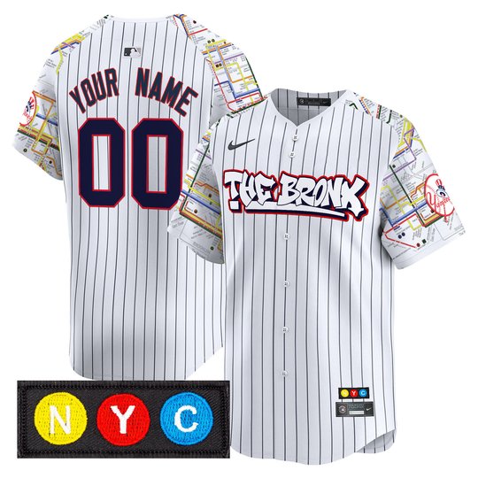 New York Yankees The Bronx Subway Style Vapor Premier Limited Custom Jersey