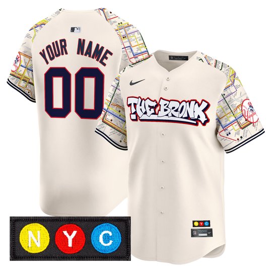 New York Yankees The Bronx Subway Style Vapor Premier Limited Custom Jersey