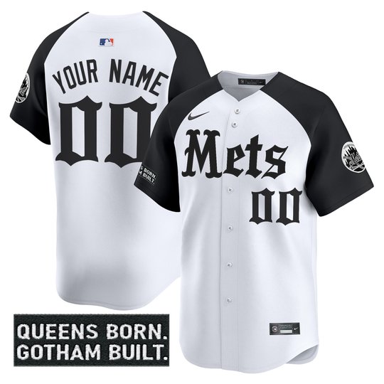 New York Mets 'Gotham Gothic Edition' Vapor Premier Limited Custom Jersey - All Stitched