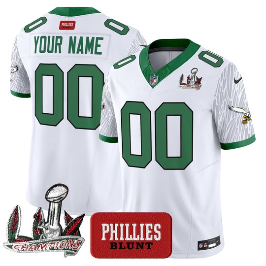 Philadelphia Eagles Phillies Blunt Vapor Limited Custom Jersey - Stitched