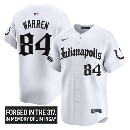 Men's Indianapolis Colts 'Jim Irsay Tribute' Vapor Baseball Jersey - All Stitched