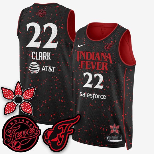 Indiana Fever Stranger Things Victory Jersey - Swingman Edition - All Stitched
