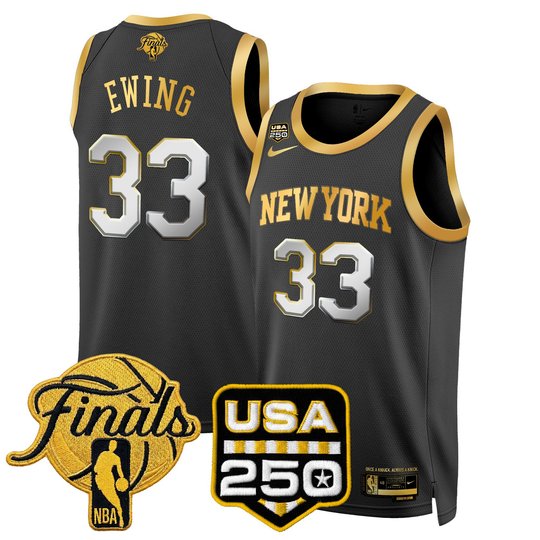 Men's New York Knicks 2026 Finals Swingman Jersey - 250 America Patch - All Stitched