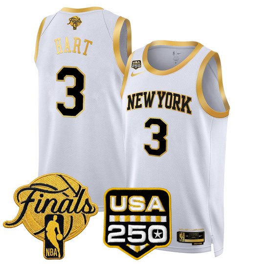 Men's New York Knicks 2026 Finals Swingman Jersey - 250 America Patch - All Stitched