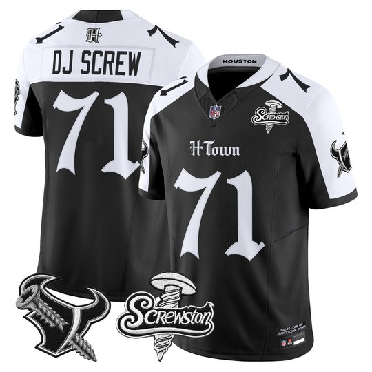 Men's Houston Texans DJ Screw Vapor Limited Jersey - Gothic Edition - All Stitched