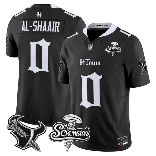 Men's Houston Texans DJ Screw Vapor Limited Jersey - Gothic Edition - All Stitched