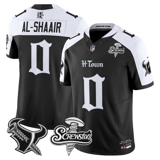 Men's Houston Texans DJ Screw Vapor Limited Jersey - Gothic Edition - All Stitched