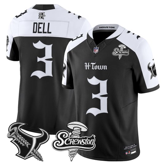 Men's Houston Texans DJ Screw Vapor Limited Jersey - Gothic Edition - All Stitched