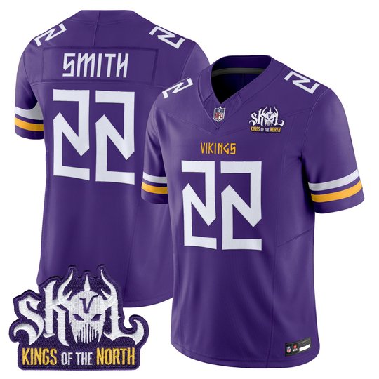 Men's Minnesota Vikings Norse Heritage Edition Kings Of The North Patch Vapor Limited Jersey - All Stitched