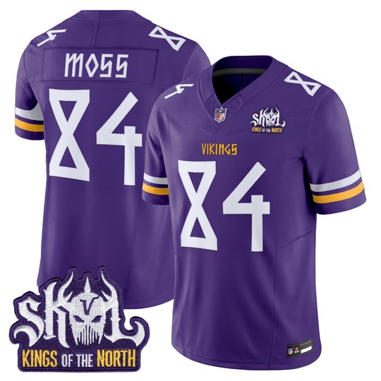 Men's Minnesota Vikings Norse Heritage Edition Kings Of The North Patch Vapor Limited Jersey - All Stitched