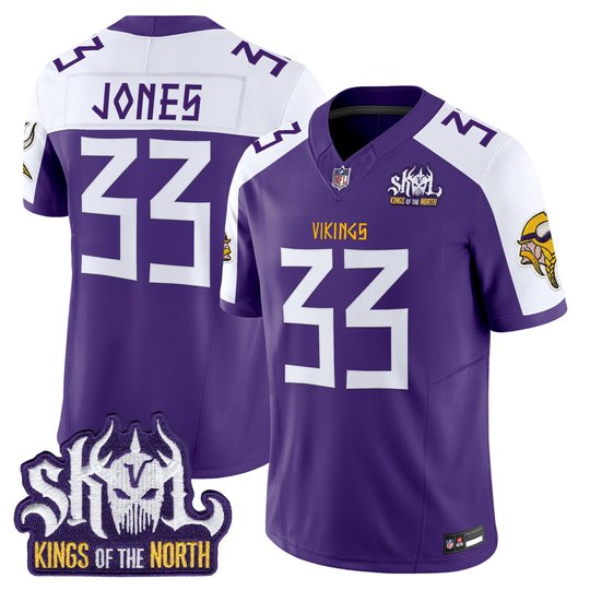 Men's Minnesota Vikings Norse Heritage Edition Kings Of The North Patch Vapor Limited Jersey - All Stitched
