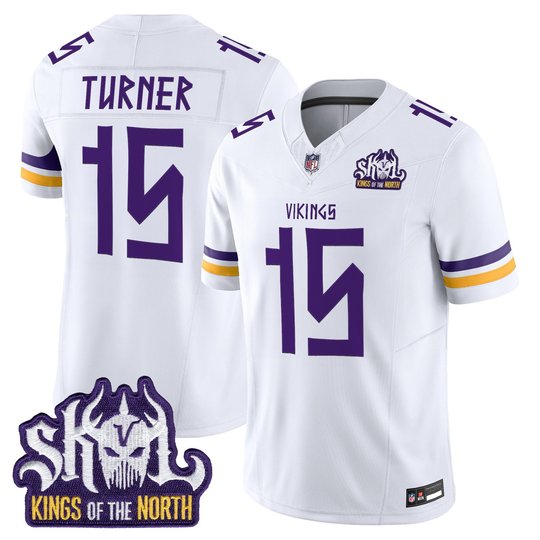 Men's Minnesota Vikings Norse Heritage Edition Kings Of The North Patch Vapor Limited Jersey - All Stitched