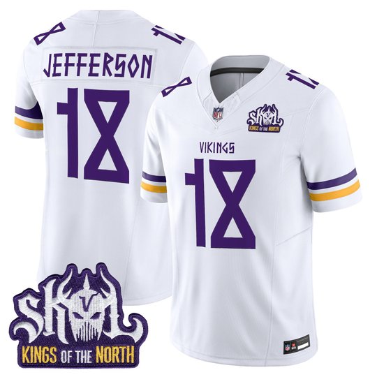 Men's Minnesota Vikings Norse Heritage Edition Kings Of The North Patch Vapor Limited Jersey - All Stitched