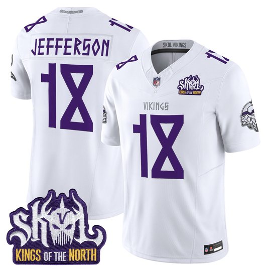 Men's Minnesota Vikings Norse Heritage Edition Kings Of The North Patch Vapor Limited Jersey - All Stitched