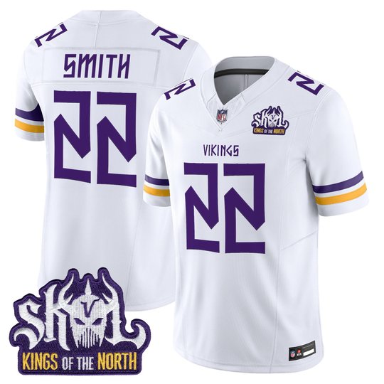 Men's Minnesota Vikings Norse Heritage Edition Kings Of The North Patch Vapor Limited Jersey - All Stitched