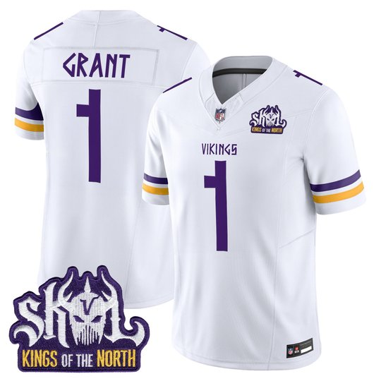 Men's Minnesota Vikings Norse Heritage Edition Kings Of The North Patch Vapor Limited Jersey - All Stitched