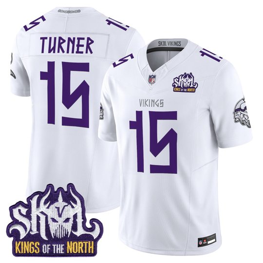 Men's Minnesota Vikings Norse Heritage Edition Kings Of The North Patch Vapor Limited Jersey - All Stitched