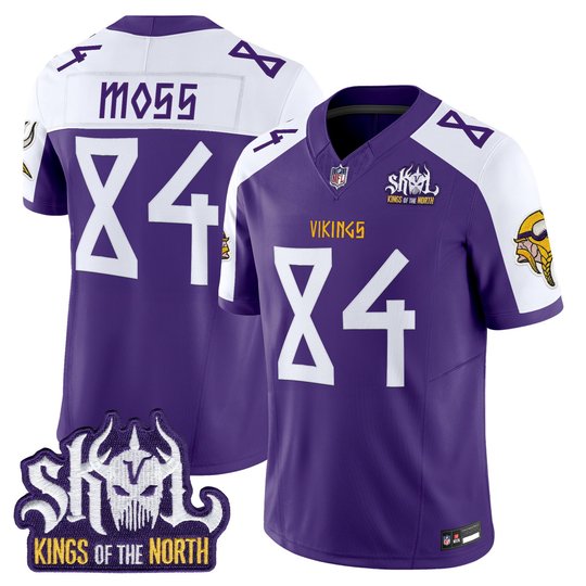 Men's Minnesota Vikings Norse Heritage Edition Kings Of The North Patch Vapor Limited Jersey - All Stitched