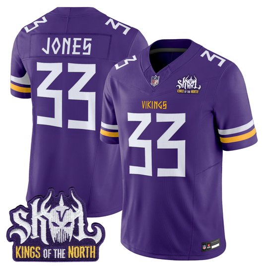 Men's Minnesota Vikings Norse Heritage Edition Kings Of The North Patch Vapor Limited Jersey - All Stitched