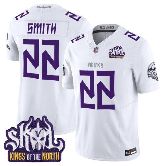Men's Minnesota Vikings Norse Heritage Edition Kings Of The North Patch Vapor Limited Jersey - All Stitched