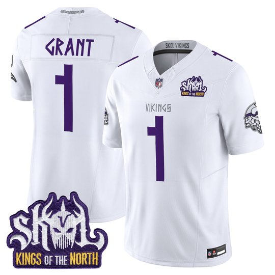 Men's Minnesota Vikings Norse Heritage Edition Kings Of The North Patch Vapor Limited Jersey - All Stitched