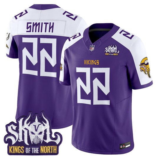 Men's Minnesota Vikings Norse Heritage Edition Kings Of The North Patch Vapor Limited Jersey - All Stitched