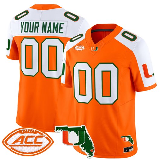 Miami Hurricanes 2026 Florida Patch Vapor Limited Custom Jersey - All Stitched