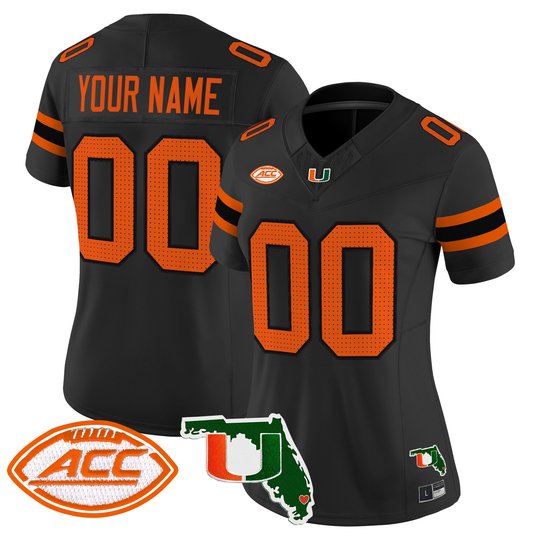 Miami Hurricanes 2026 Florida Patch Vapor Limited Custom Jersey - All Stitched