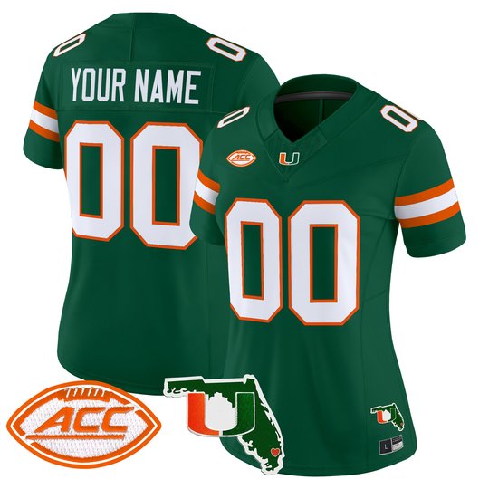 Miami Hurricanes 2026 Florida Patch Vapor Limited Custom Jersey - All Stitched