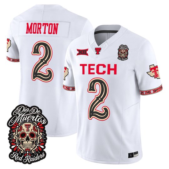 Men's Texas Tech Red Raiders Día de los Muertos Vapor Limited Jersey - All Stitched