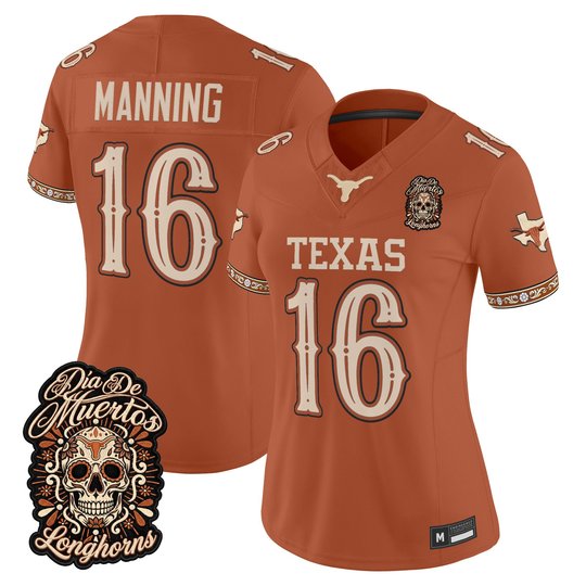 Women's Texas Longhorns Día de los Muertos Vapor Limited Jersey - All Stitched