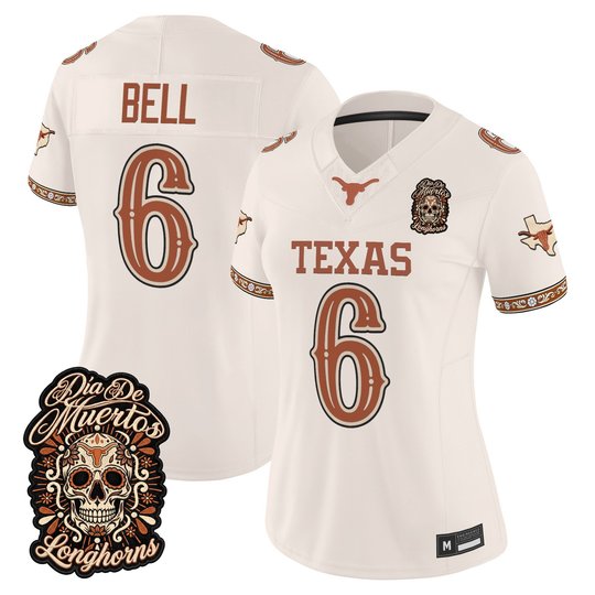 Women's Texas Longhorns Día de los Muertos Vapor Limited Jersey - All Stitched