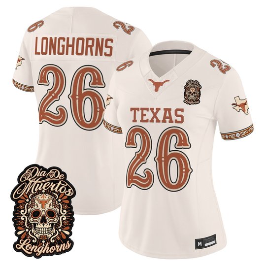 Women's Texas Longhorns Día de los Muertos Vapor Limited Jersey - All Stitched