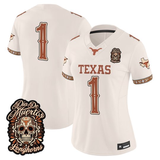Women's Texas Longhorns Día de los Muertos Vapor Limited Jersey - All Stitched