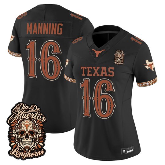 Women's Texas Longhorns Día de los Muertos Vapor Limited Jersey - All Stitched