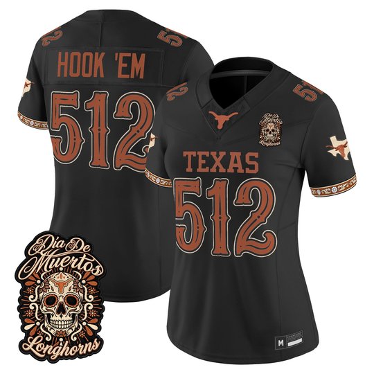 Women's Texas Longhorns Día de los Muertos Vapor Limited Jersey - All Stitched