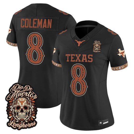 Women's Texas Longhorns Día de los Muertos Vapor Limited Jersey - All Stitched