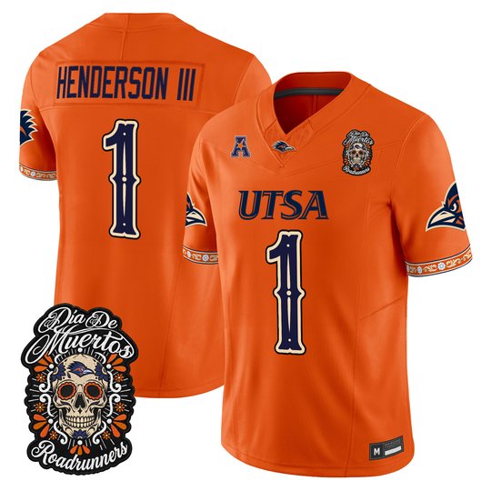 Men's UTSA Roadrunners Día de los Muertos Vapor Limited Jersey - All Stitched