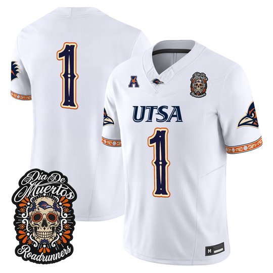 Men's UTSA Roadrunners Día de los Muertos Vapor Limited Jersey - All Stitched