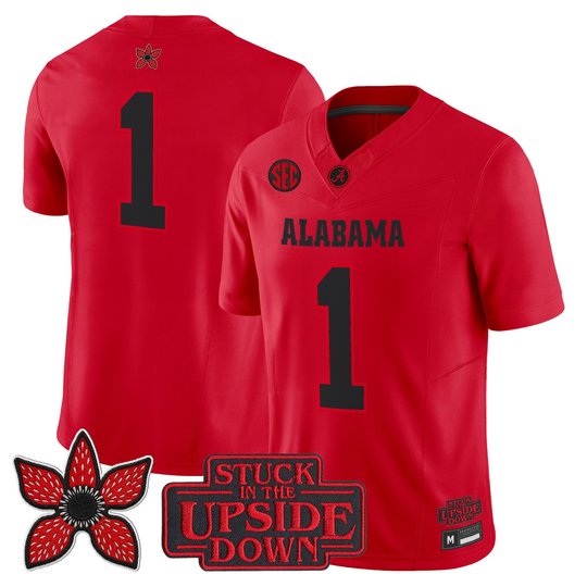 Men's Alabama Crimson Tide 'Stranger Things Edition' Vapor Limited Jersey - All Stitched