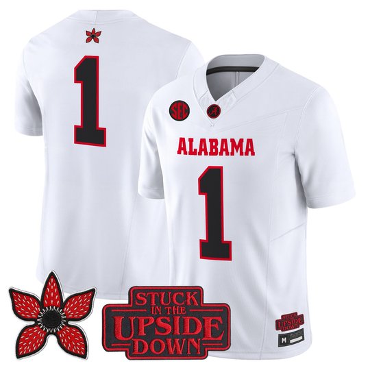 Men's Alabama Crimson Tide 'Stranger Things Edition' Vapor Limited Jersey - All Stitched