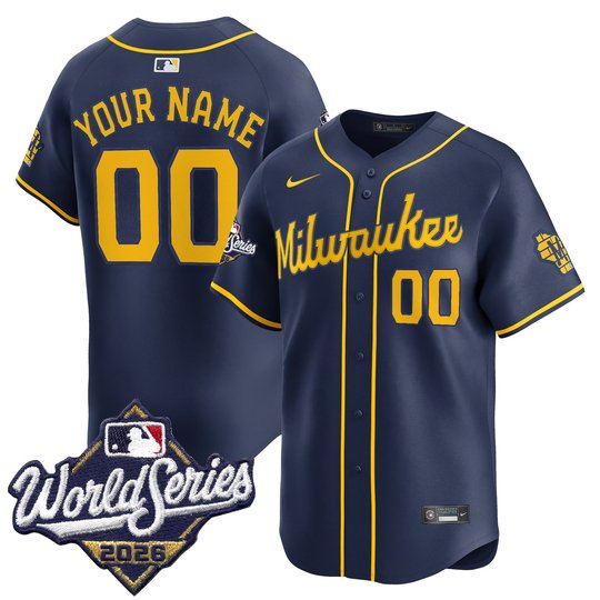 Milwaukee Brewers 2026 World Series Vapor Premier Limited Custom Jersey - All Stitched