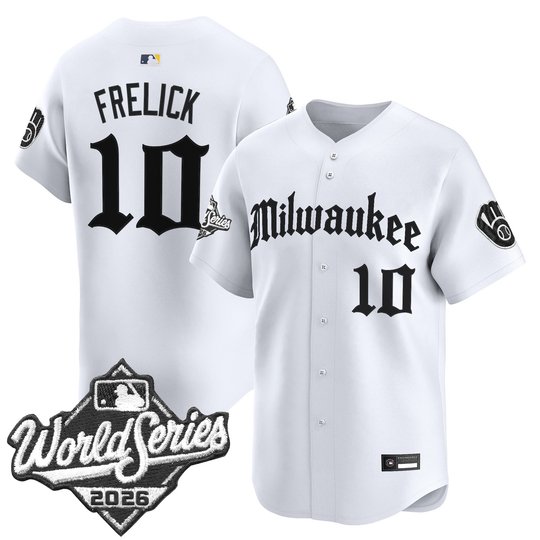 Men's Milwaukee Brewers 2026 World Series Vapor Premier Limited Jersey - Gothic Edition - All Stitched