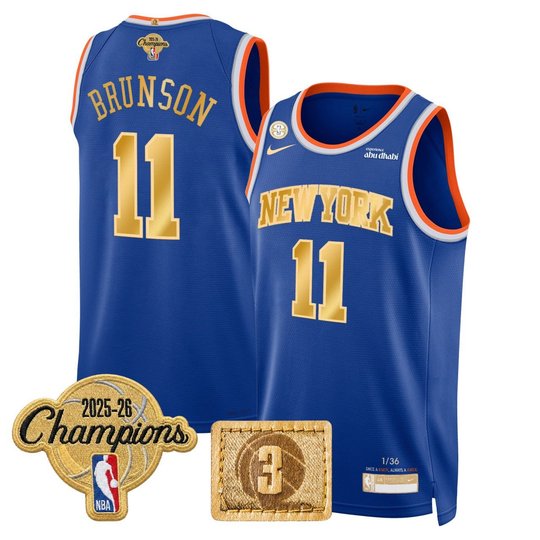Jalen Brunson New York Knicks Champions Edition Jersey - All Stitched