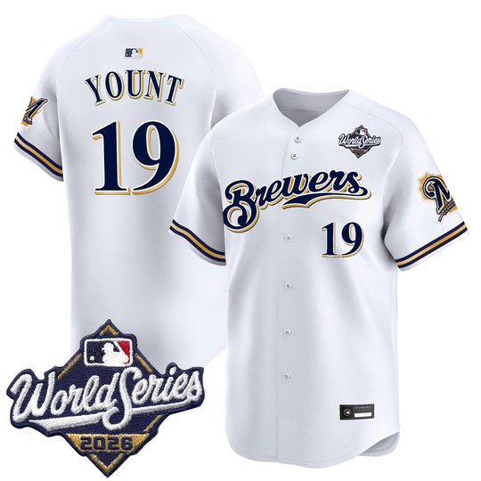 Men's Milwaukee Brewers Throwback Vapor Premier Limited Jersey - 2026 World Series - All Stitched