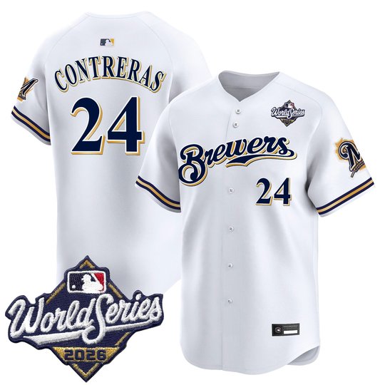 Men's Milwaukee Brewers Throwback Vapor Premier Limited Jersey - 2026 World Series - All Stitched